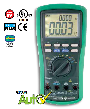 格林利  ESM记录数显万用表DML-430A